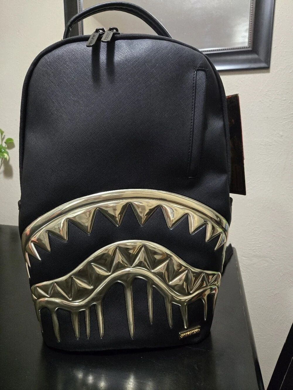 Sprayground Drip Gold Shark Backpack